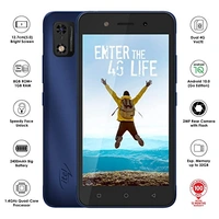 itel A23 Pro_Open Version (5'' FWVGA Bright Display | 8GB+1GB Memory | Smart Face Unlock | 2400mAh Battery | 2MP Rear Camera | Selfie Camera)_Sapphire Blue FAST JIO SIM  