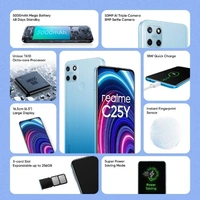 Realme C25Y (Glacier Blue, 4GB RAM, 64GB Storage)