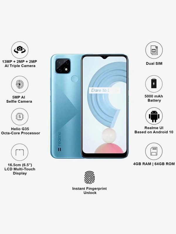 realme C21 (Cross Black, 64 GB)  (4 GB RAM)