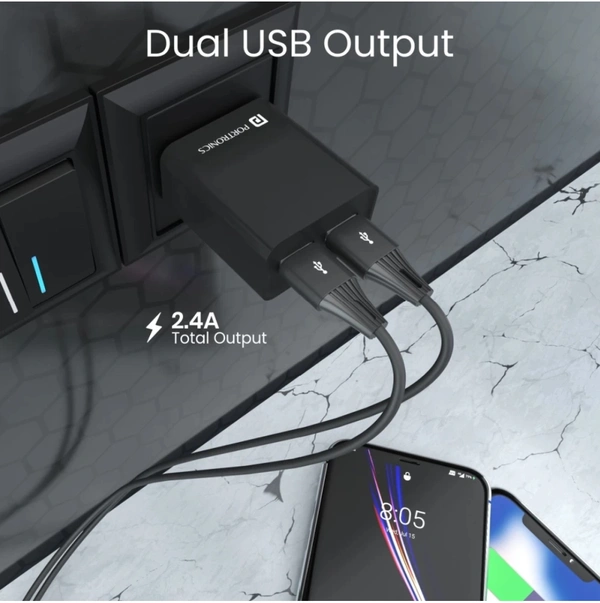 Portronics USB ADAPTO 66 12W 2.4A