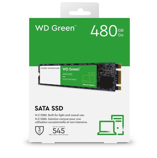 Western Digital 480GB Green M.2 2280 Internal SSD(WDS480G2G0B)