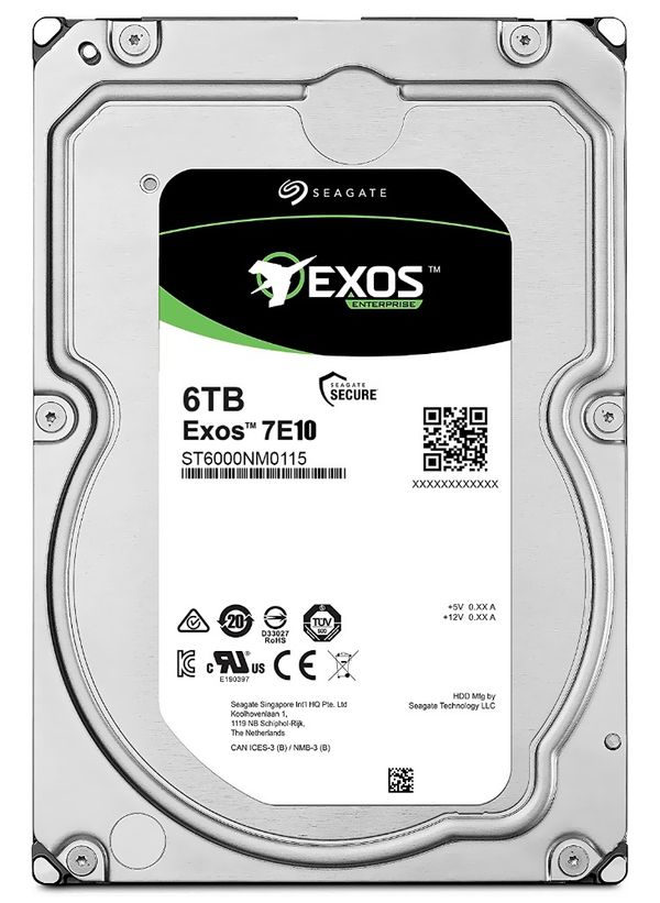 Seagate 6TB Exos 7E10 Enterprise Hard Drive 3.5''(ST6000NM019B)