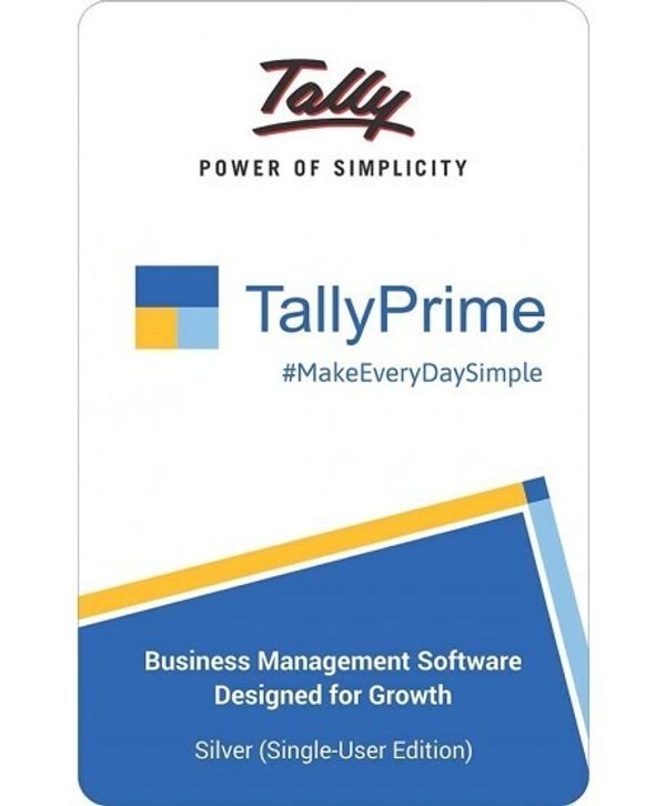 Tally Prime GST Ready Software Latest Version - Single User Silver Edition - Single User