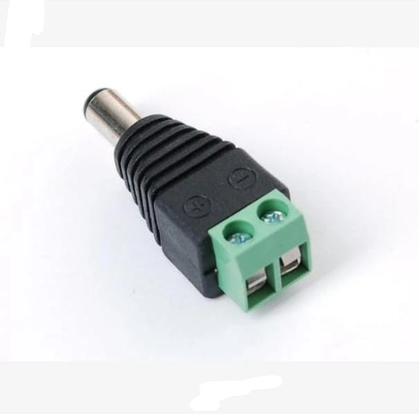 2.1mm DC Male Barrel Jack Connector with 5.5mm Screw Terminal