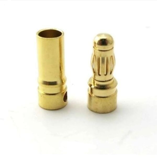 3.5mm 1 Pair Bullet Connector Gold Plated
