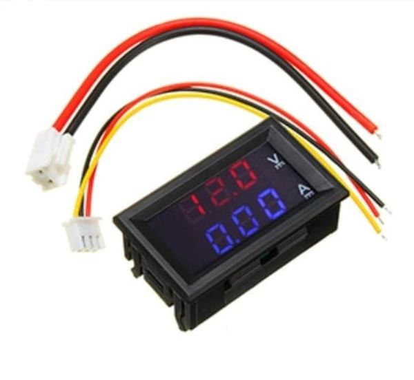 Digital Volt Meter AMP Meter DC 10A 0-100v with Connectors