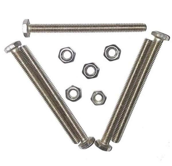 5pc Set of M4 4mm 2 inch SS Hex Head Nut Bolt