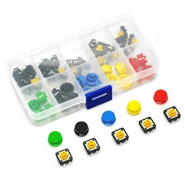 Gikfun Tactile Push Button with Cap - Pack of 25