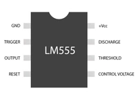 555 Timer IC (LM555 / NE555 / SE555) Q8 C1