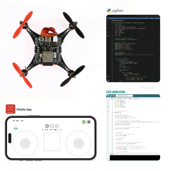 LiteWing - ESP32 based Programmable Drone Development Board with Battery for Makers, Developers and Educators (Ready to Fly) Q20 C2