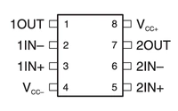 NE5532D Dual Low Noise OpAmp IC - SOIC-8 SMD Package Q8 C2