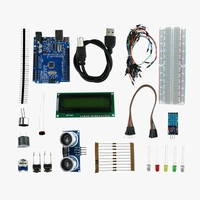 Starter Kit with UNO R3, Breadboard, LED, Resistor, Jumper Wires and Power Supply Based on Arduino - Build more than 10 DIY Projects Q19 C1