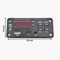 12V Bluetooth 5.0 MP3 Player WMA Decoder Board Module with Remote Control Power Amplifier Dual Channel 25W+25W Q7 C6