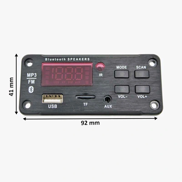 12V Bluetooth 5.0 MP3 Player WMA Decoder Board Module with Remote Control Power Amplifier Dual Channel 25W+25W Q7 C6