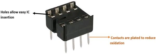 8 Pin DIP IC Base/Socket Q12 C4