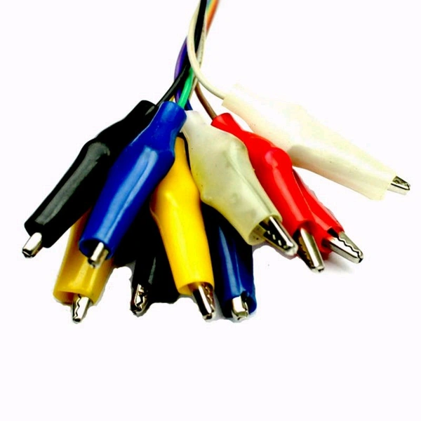 Female Jumper Wires with Alligator Clips (20 cm) - 10pcs Crocodile Dupont Female Connector Q12 C10