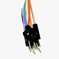 Male Jumper Wires with Alligator Clips (20 cm) - 10pcs Crocodile Dupont Male Connector Q12 C9