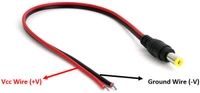 DC Male Barrel Jack Power Connector with Wire Q12 C12