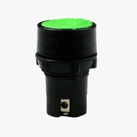 Flat AHF 5A Electric Push Button Switch - Green Q12 C1