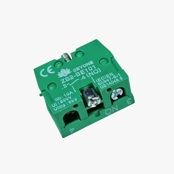 Ceyone ZB2-BE101 Green Push Button Contact Element For Elevator 22.5mm GREEN (NO) Q12 C1
