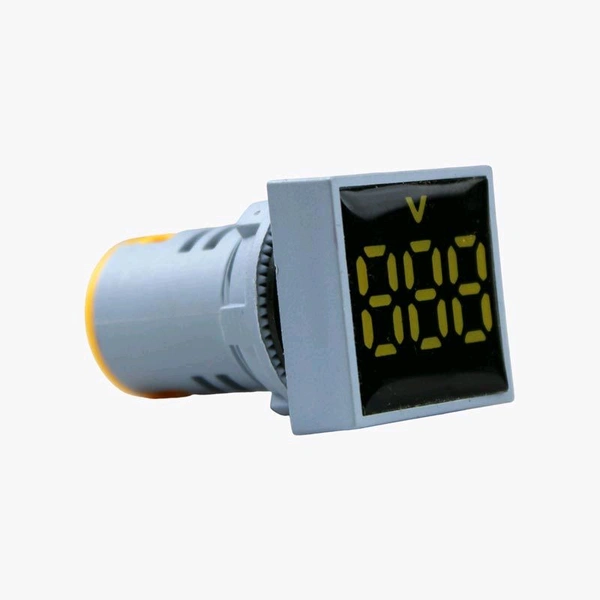 Ceyone AD16-22FSV AC Voltmeter Display Sqaure Yellow 22mm (AC60-500 V) Q12 C5