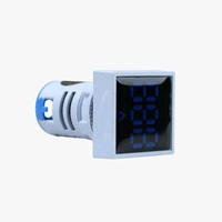SIBASS AD16-22FSV AC Voltmeter Display Square Blue 22mm (AC60-500 V)