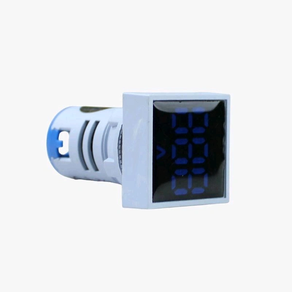 SIBASS AD16-22FSV AC Voltmeter Display Square Blue 22mm (AC60-500 V)