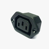 3-Pin Female Panel Mount AC Power Supply Socket - 10A 250V Q17 C2