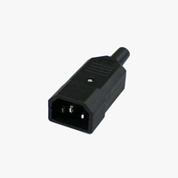 AC Power Male Socket MX IEC C14 Cable Mount Connector 10A 250V Q17 C2