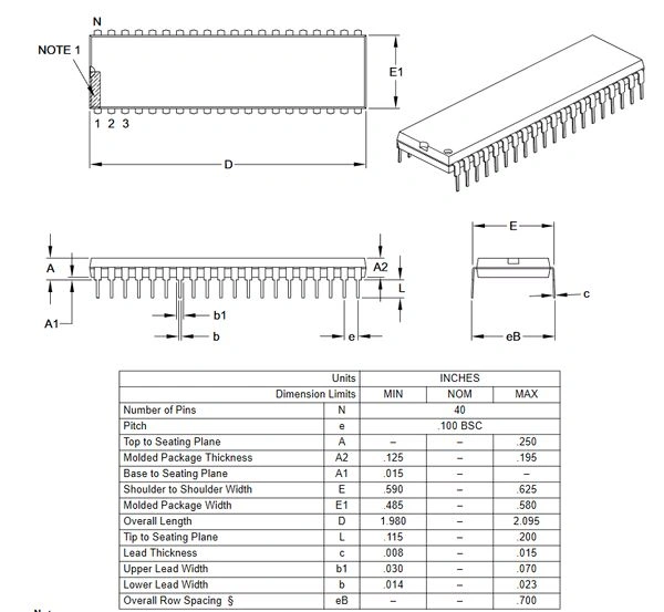 PIC18F4520 8-bit PIC Microcontroller Q2 C6