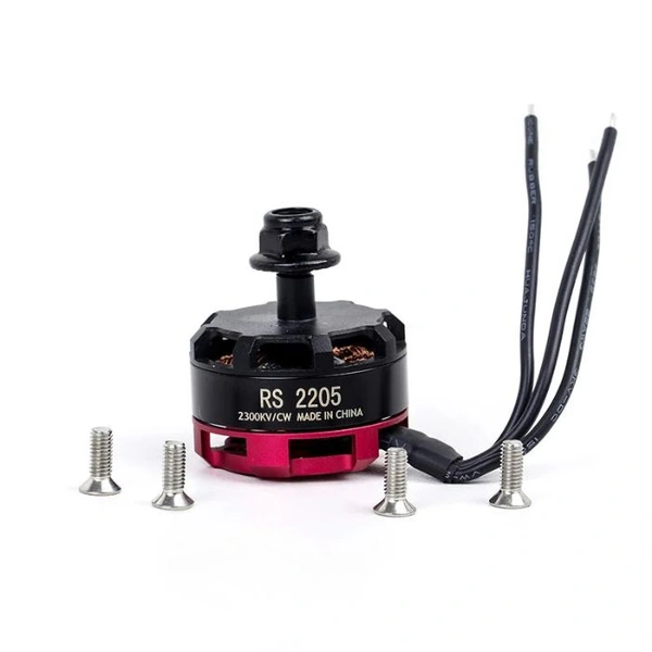 RS2205 2300KV Brushless DC Motor for FPV Racing Drone Black Cap (CW Motor Rotation) - RS2873/RS4665 C7 B6