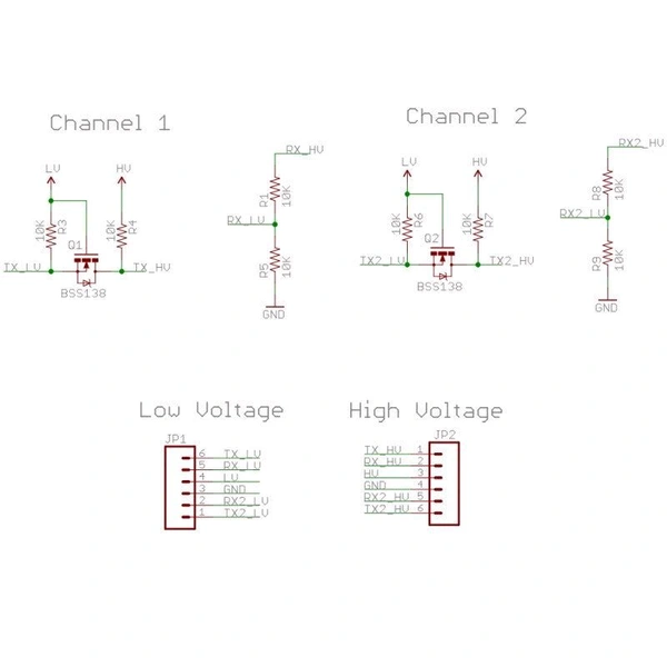 2 Channel Logic Level Converter (I2C, UART, 5V-3.3V) C6 B4