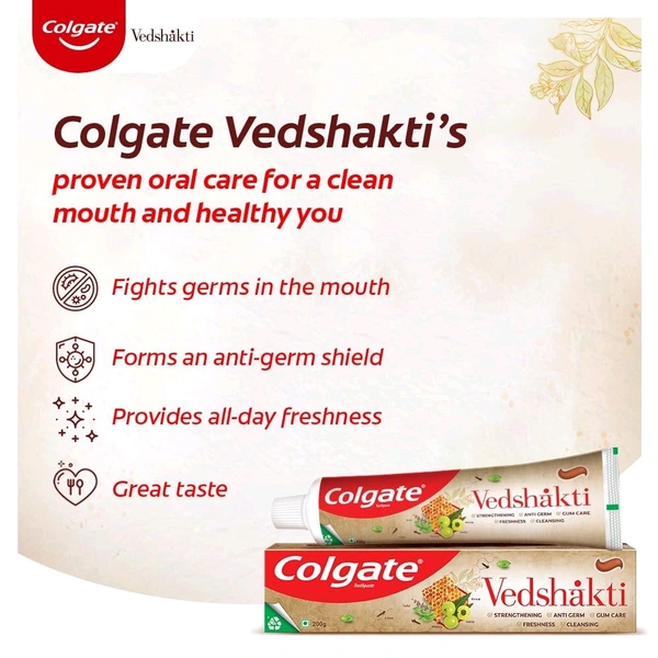 Colgate Vedshakti Ayurvedic Herbal Toothpaste - 200 Grams