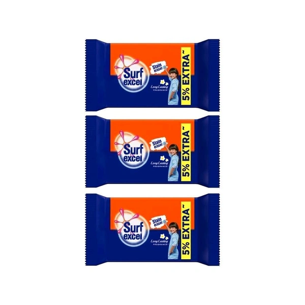 Surf Excel Stain Eraser Detergent Bar 80 g - Pack of 3 - 80Gm ×3