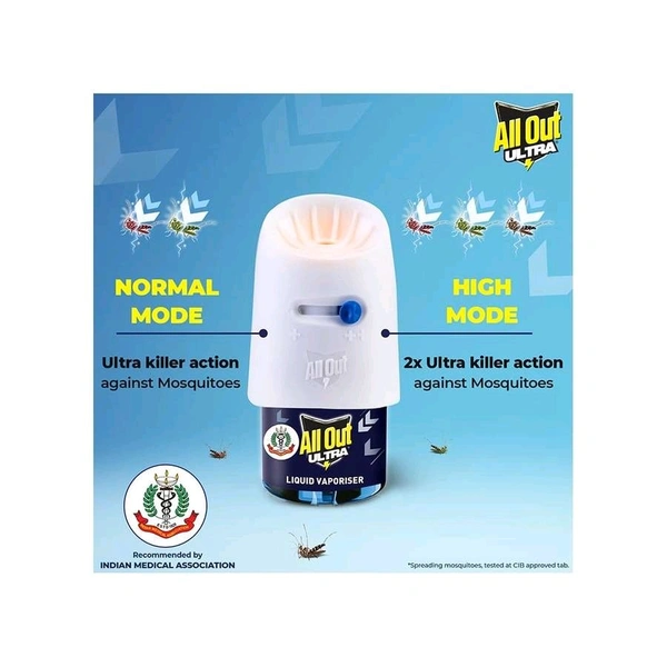 All Out Ultra Liquid Vaporizer Mosquito Repellent Refill (2 x 45 ml) - 2 × 45 Ml