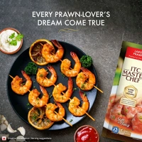 ITC Master Chef Soft And Juicy Large Prawns - 200 Grams × 4