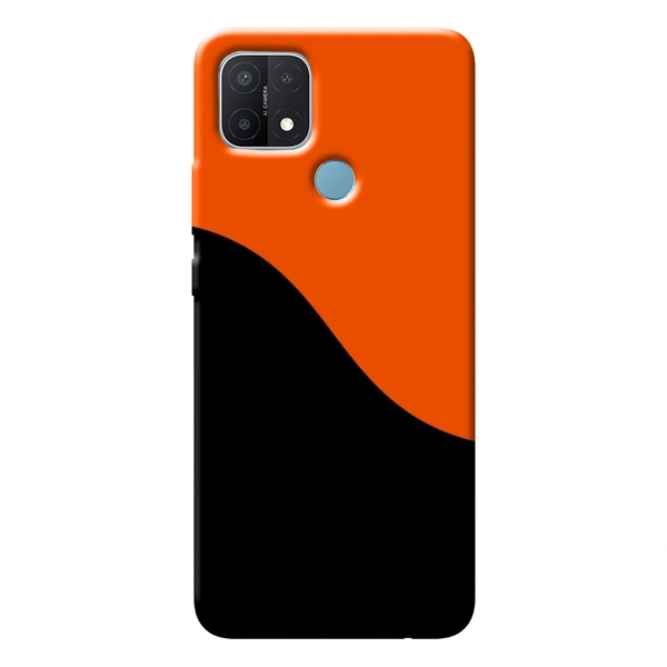Plain Orange & Black - Printedc Case  - Plastics