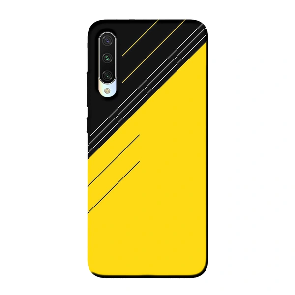 Plain Yellow &  Black-Printed case - Plastics