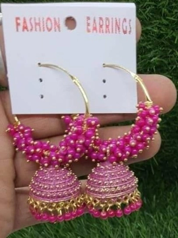 Amara Fashions Fancy Jhumkas Fancy Jhumkas - Pink