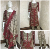 Amara Fashions VF Salwar Suits VF Salwar Suits - L, Red and White