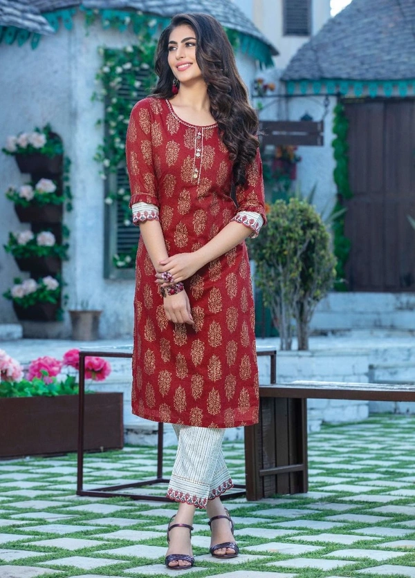 Amara Fashions Kiana Kurtis Kiana Kurtis Top and Bottom set - 2XL