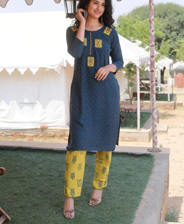 Amara Fashions Kiana Top and Bottom Kurti Combo Kiana Kurtis - XL