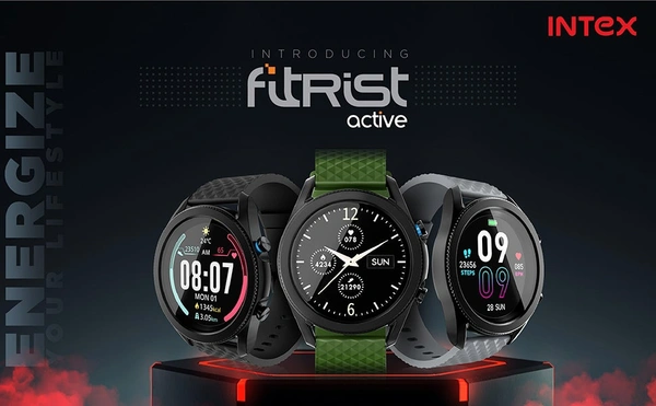 INTEX Intex FitRist Active Smart calling SpO2 Watch - Black 
