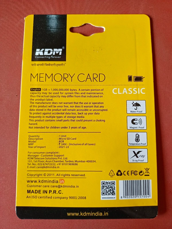 KDM 8GB MicroSD Card 