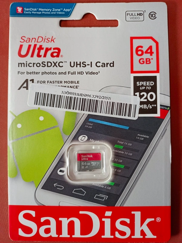 SanDisk Ultra 64GB MicroSD Card 