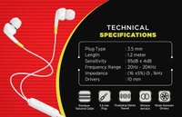 INTEX THUNDER 83 Wired Earphone  - Black