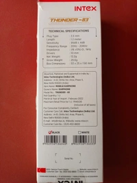 INTEX THUNDER 83 Wired Earphone  - Black