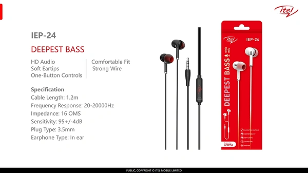 ITEL DEEPEST DASS EARPHONE IEP-24