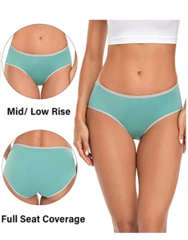Ladyland Brief women panty Pack of 6 - s, 100, Solid Color
