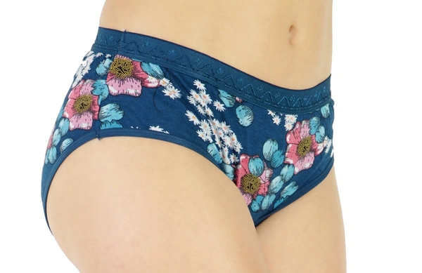 Ladyland Wome Hipster panty Multicolor pack of 3 - XS, 100, Multi
